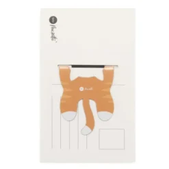 Lesezeichen Katze magnetisch auf Geschenkkarte, orange-getigerte Katze TABBY