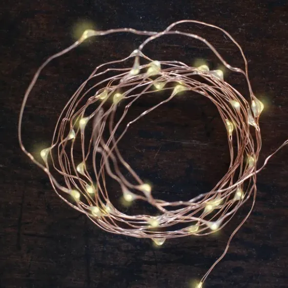 Lichterkette Kupferdraht String Light chopper - 20 LEDs - Batteriebetrieb