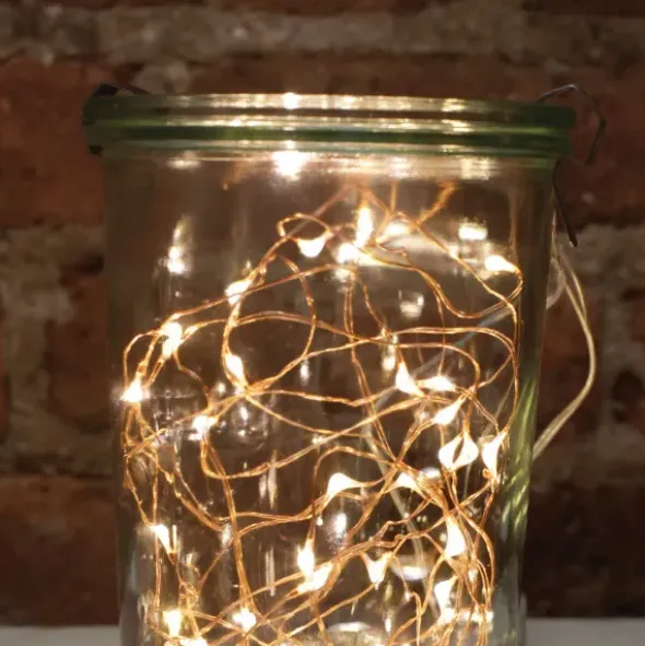 Lichterkette Kupferdraht String Light chopper - 20 LEDs - Batteriebetrieb