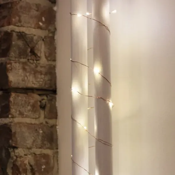 Lichterkette Kupferdraht String Light chopper - 20 LEDs - Batteriebetrieb