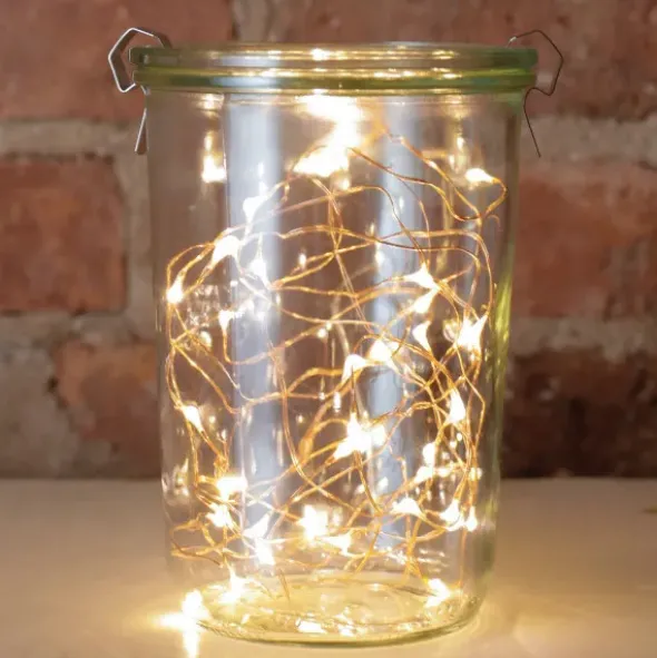 Lichterkette Kupferdraht String Light chopper - 20 LEDs - Batteriebetrieb