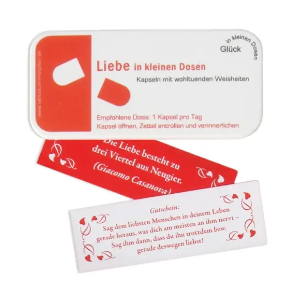 Liebe in kleinen Dosen - 7 Pillen mit Botschaften