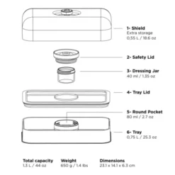Lunchbox ALL-IN-1 SET - ICE WHITE (weiß)