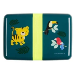 Lunchbox / Brotdose mit Stickerbogen JUNGLE TIGER