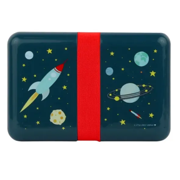 Lunchbox / Brotdose mit Stickerbogen SPACE