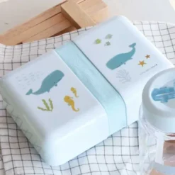 Lunchbox / Brotdose mit Stickerbogen OCEAN