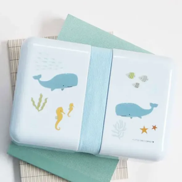 Lunchbox / Brotdose mit Stickerbogen OCEAN