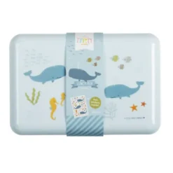 Lunchbox / Brotdose mit Stickerbogen OCEAN