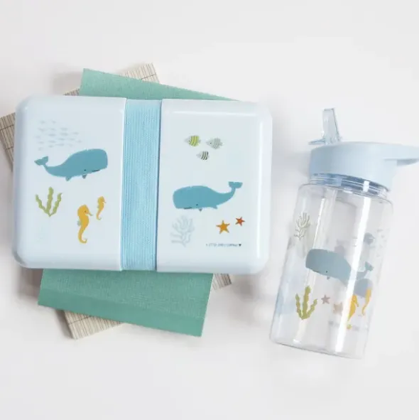 Lunchbox / Brotdose mit Stickerbogen OCEAN