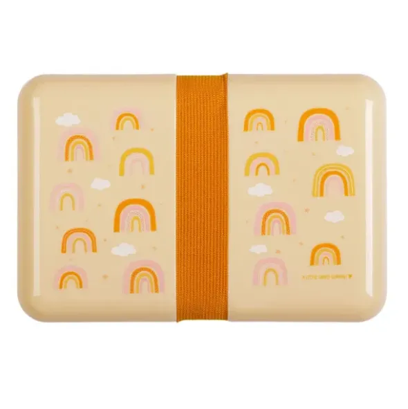 Lunchbox / Brotdose mit Stickerbogen RAINBOWS