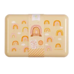 Lunchbox / Brotdose mit Stickerbogen RAINBOWS