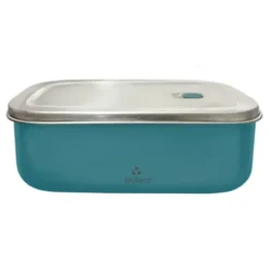 Lunchbox Edelstahl, BIOLOCO SKY petrolblau