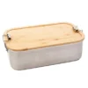 Lunchbox Edelstahl mit Bambusdeckel JUNGLE CLIP L