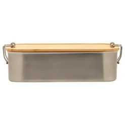 Lunchbox Edelstahl mit Bambusdeckel JUNGLE CLIP L