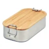 Lunchbox Edelstahl mit Bambusdeckel JUNGLE CLIP S