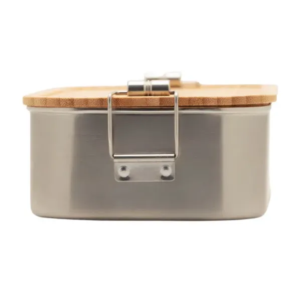 Lunchbox Edelstahl mit Bambusdeckel JUNGLE CLIP S