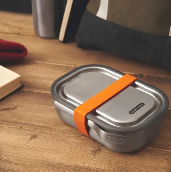 Lunchbox Edelstahl mit Gabel 1 l - orange