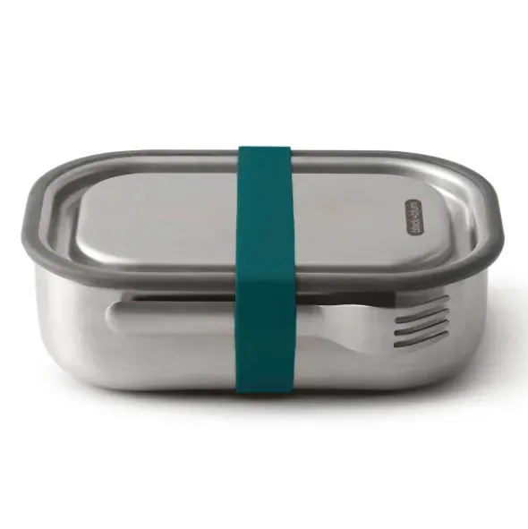 Lunchbox Edelstahl mit Gabel 1 l - ocean