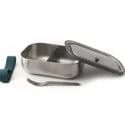 Lunchbox Edelstahl mit Gabel 1 l - ocean