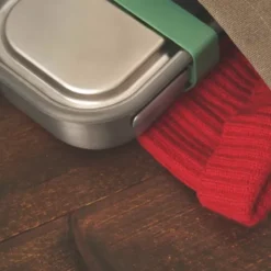 Lunchbox Edelstahl mit Gabel 1 l - olive