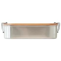 Lunchbox Edelstahl mit Holzdeckel WOOD CLIP L