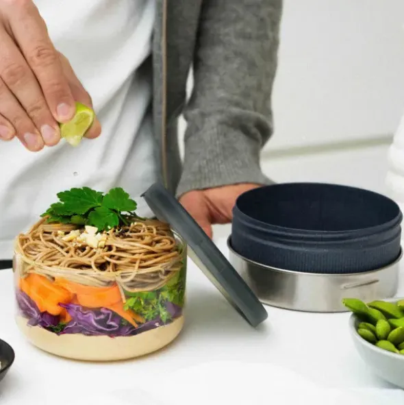 Lunchbox / Glas Lunch Bowl 750 ml SLATE, schiefergrau