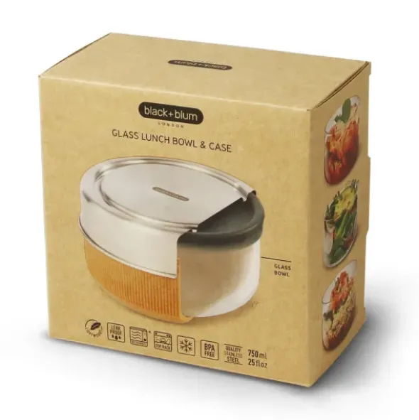 Lunchbox / Glas Lunch Bowl 750 ml SLATE, schiefergrau