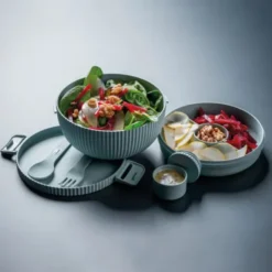 Lunchbox mit Besteck SALAD DELUXE BOWL, dark grey