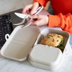Lunchbox PASCAL S sand - ORGANIC bio-circular