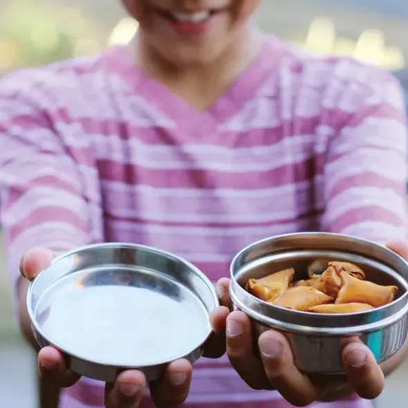Lunchdose rund aus Edelstahl - mini - ECOdipper