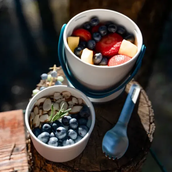 Lunchpot ORIGINAL mit Göffel 600 + 300 ml ocean, petrol