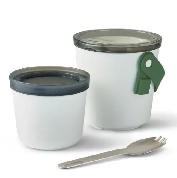 Lunchpot ORIGINAL mit Göffel 600 + 300 ml, olive