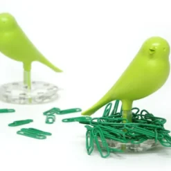 Magnethalter / Büroklammernhalter Nest Sparrow grün