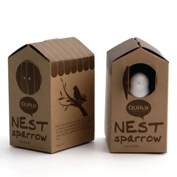 Magnethalter / Büroklammernhalter Nest Sparrow grün
