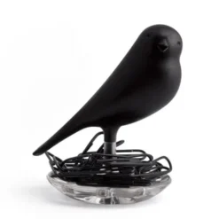 Magnethalter / Büroklammernhalter Nest Sparrow schwarz