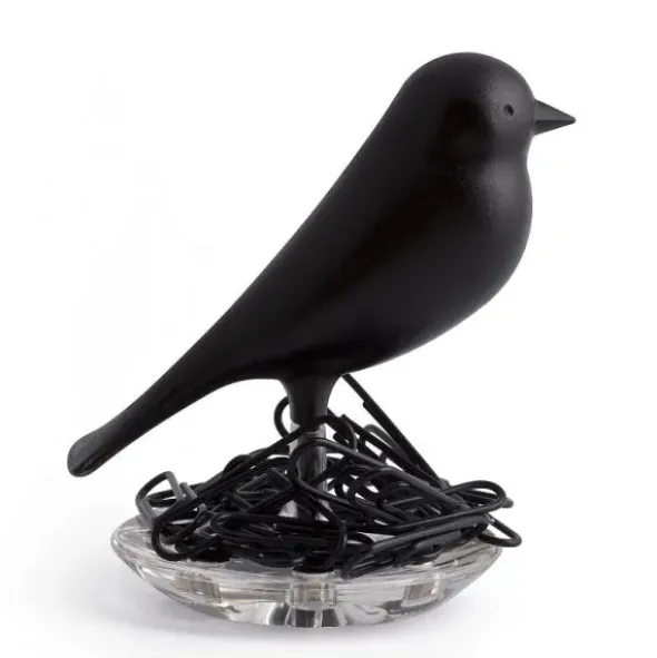 Magnethalter / Büroklammernhalter Nest Sparrow schwarz