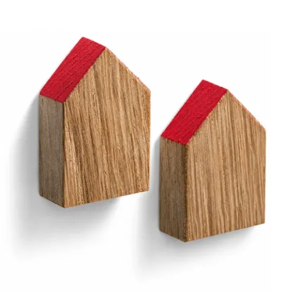 Magnethäuschen HOLD ME 2er-Set – Haus Holzmagnete aus Eichenholz