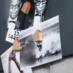 Magnethäuschen HOLD ME 2er-Set – Haus Holzmagnete aus Eichenholz