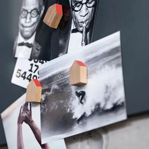 Magnethäuschen HOLD ME 2er-Set – Haus Holzmagnete aus Eichenholz