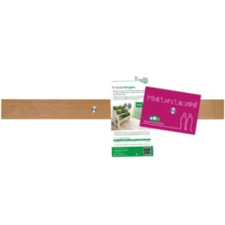 Magnetische Holzleiste mit 5 Magneten, Eichenholz geölt 60 cm