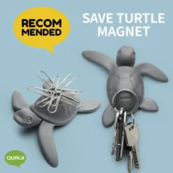 Magnet Schildkröte aus recycelten Plastikflaschen - Sea Turtle grau