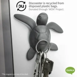 Magnet Schildkröte aus recycelten Plastikflaschen - Sea Turtle grau