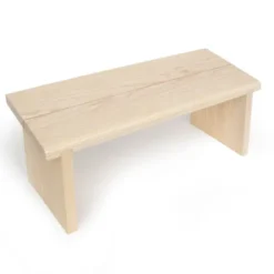 Meditationsbank / Hocker aus Holz mit schräger Sitzfläche
