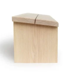 Meditationsbank / Hocker aus Holz mit schräger Sitzfläche