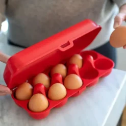 Mehrweg Eierbox ORGANIC - EGGS TO GO, grau