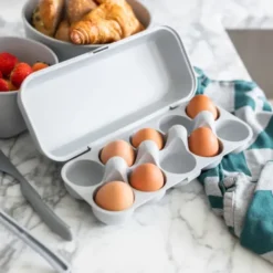 Mehrweg Eierbox ORGANIC - EGGS TO GO, grau