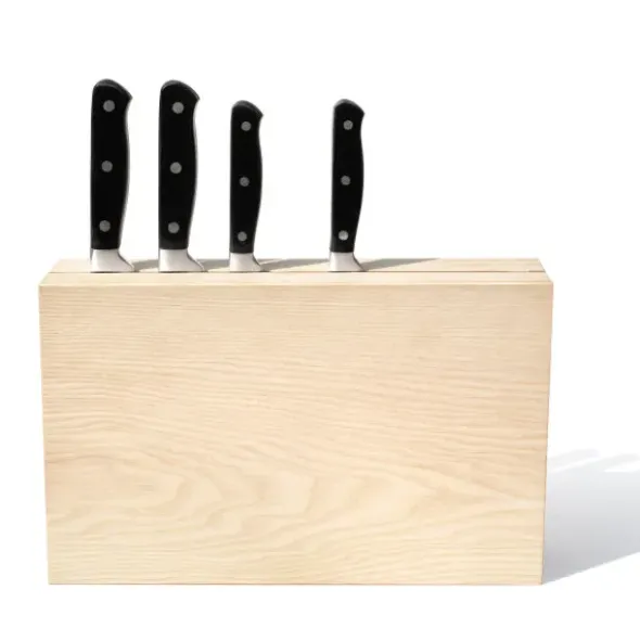Messerblock Holz freistehend – Timber Twin aus Eschenholz