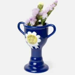 Minivase TROPHY 11,5 cm blau – kleine Pokal Vase