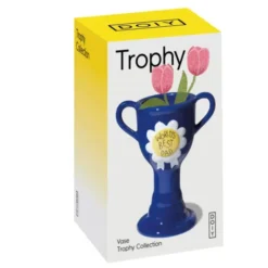 Minivase TROPHY 11,5 cm blau – kleine Pokal Vase