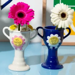 Minivase TROPHY 11,5 cm weiß – kleine Pokal Vase #1 Partner in Life